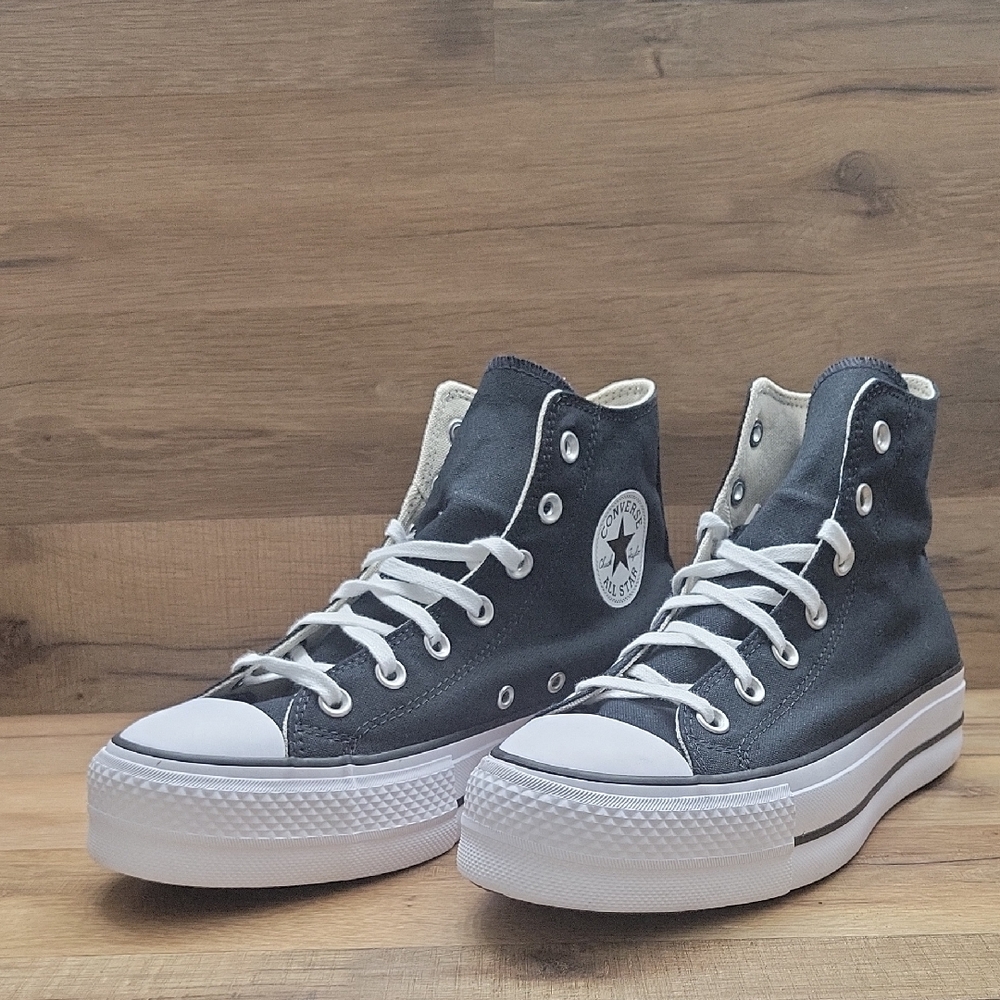 Converse High-Tops in Charcoal and White